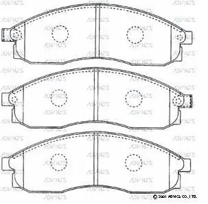 Brake Pad Set, disc brake (B1N023)