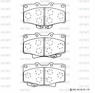 Brake Pad Set, disc brake (A1N026)
