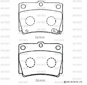 Brake Pad Set, disc brake (D2N022)