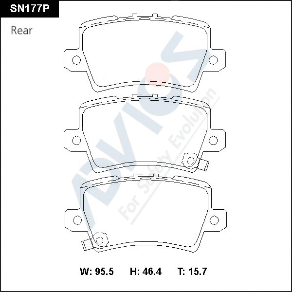 Brake Pad Set, disc brake (SN177P)