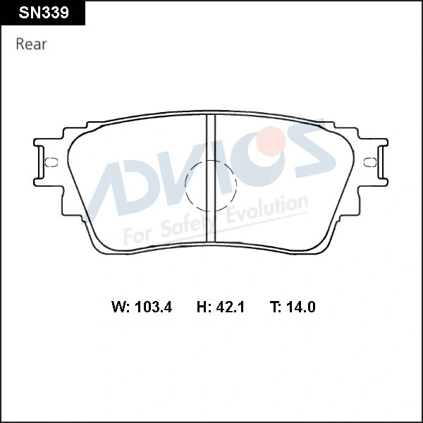 Brake Pad Set, disc brake (SN339)