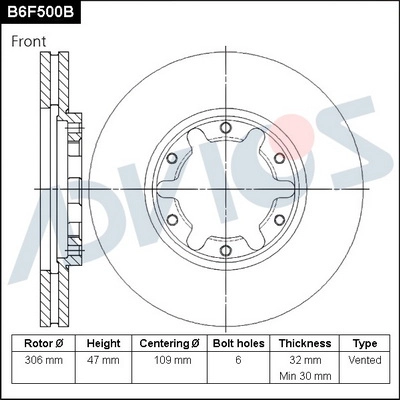 Brake Disc (B6F500B)