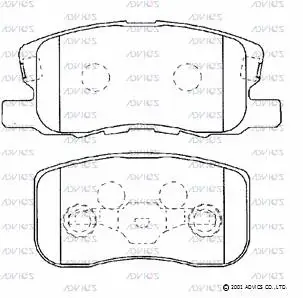 Brake Pad Set, disc brake (D1N050)