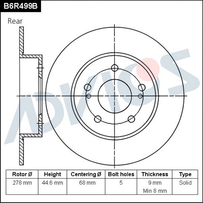 Brake Disc (B6R499B)