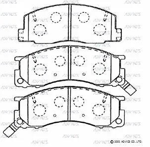 Brake Pad Set, disc brake (A1N093)