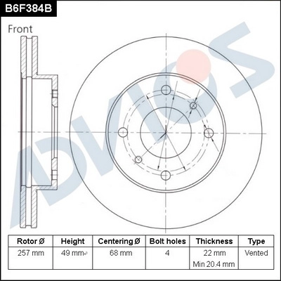 Brake Disc (B6F384B)