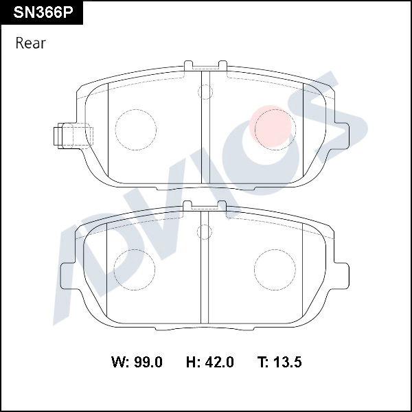 Brake Pad Set, disc brake (SN366P)