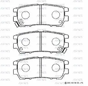 Brake Pad Set, disc brake (D2N037)