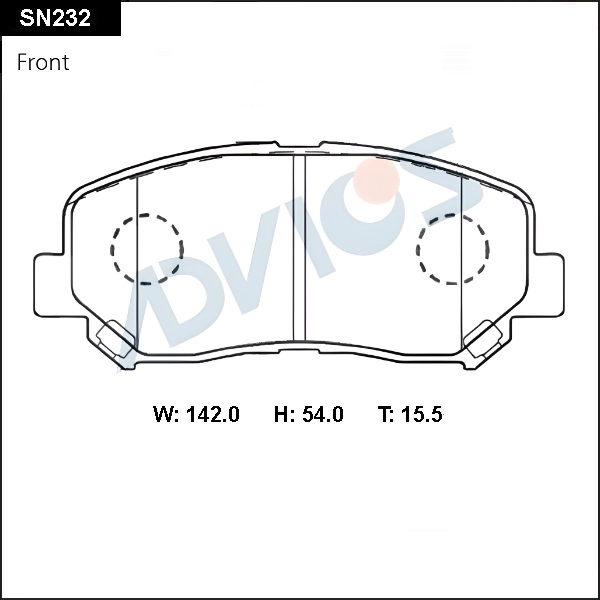 Brake Pad Set, disc brake (SN232)
