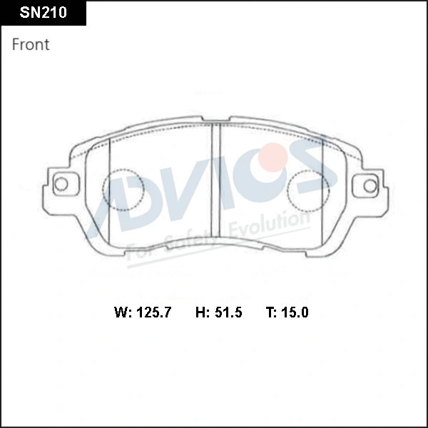 Brake Pad Set, disc brake (SN210)