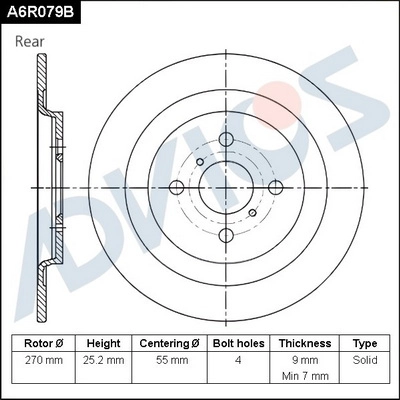 Brake Disc (A6R079B)