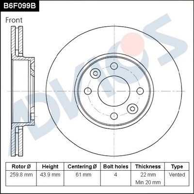 Brake Disc (B6F099B)