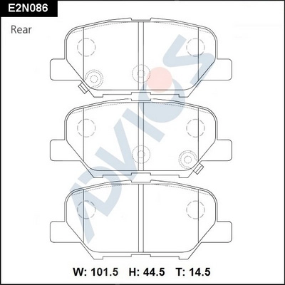 Brake Pad Set, disc brake (E2N086)