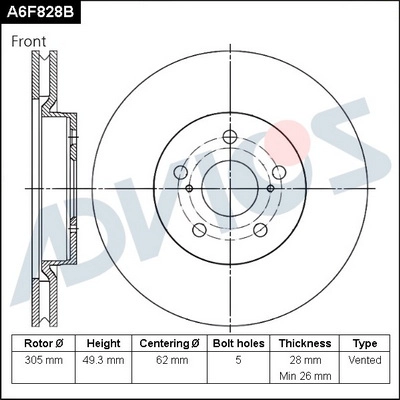 Brake Disc (A6F828B)