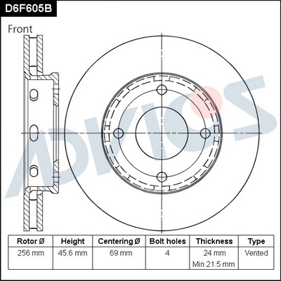 Brake Disc (D6F605B)