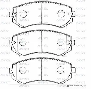 Brake Pad Set, disc brake (SN558P)