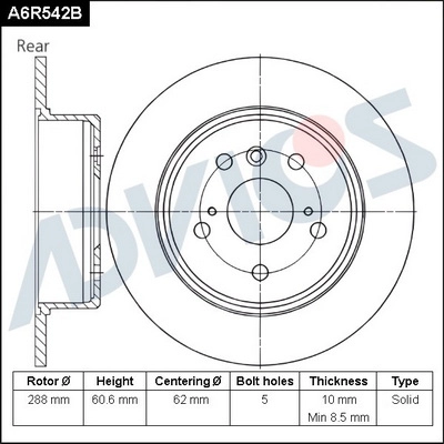 Brake Disc (A6R542B)