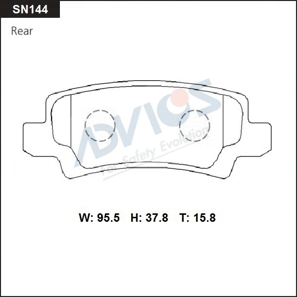 Brake Pad Set, disc brake (SN144)