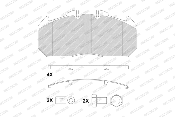 Brake Pad Set, disc brake (FCV1404BFE)