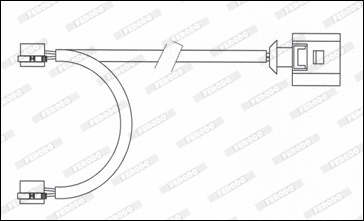 Warning Contact, brake pad wear (FWI340)
