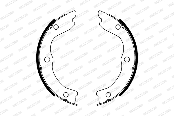Brake Shoe Set, parking brake (FSB4004)