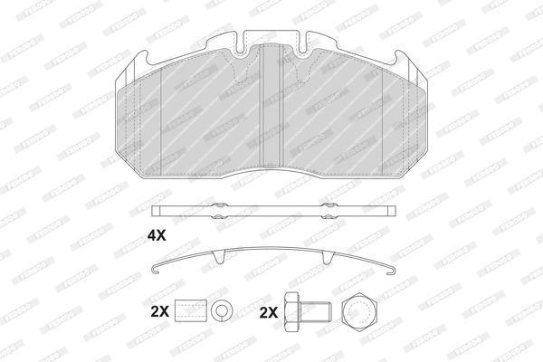 Brake Pad Set, disc brake (FCV1653BFE)