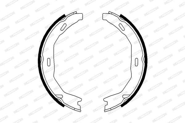 Brake Shoe Set, parking brake (FSB690)