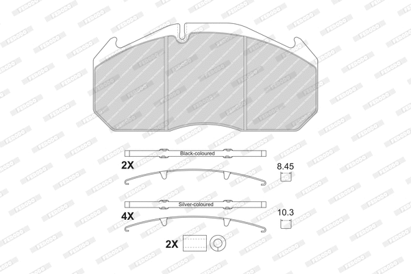 Brake Pad Set, disc brake (FCV1763B)