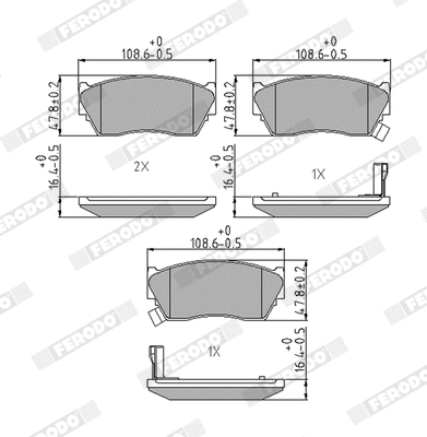 Brake Pad Set, disc brake (FDB763)