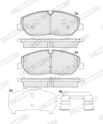 Brake Pad Set, disc brake (FDB5403)