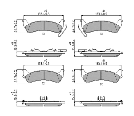 Brake Pad Set, disc brake (FDB1549)