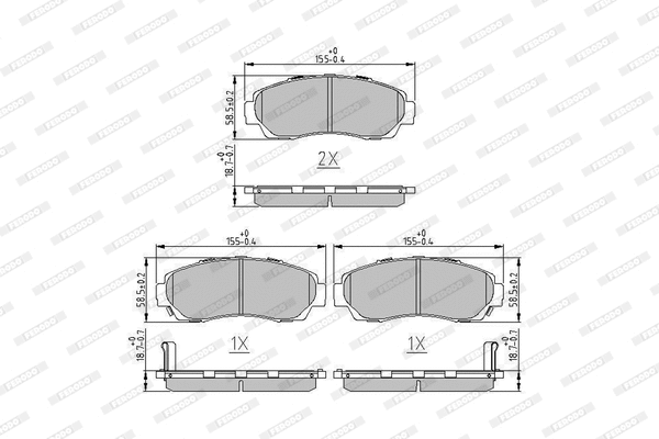 Brake Pad Set, disc brake (FDB4161)