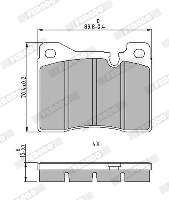 Brake Pad Set, disc brake (FDB161)