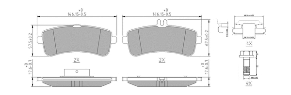 Brake Pad Set, disc brake (FDB5108)