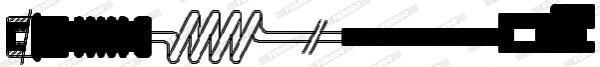 Warning Contact, brake pad wear (FWI278)