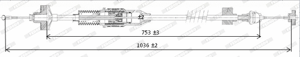 Cable Pull, clutch control (FCC422724)