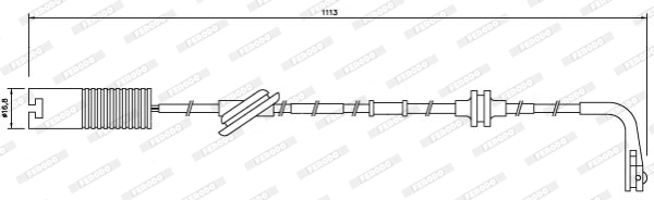 Warning Contact, brake pad wear (FWI284)