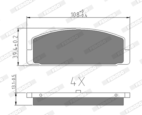 Brake Pad Set, disc brake (FDB372)