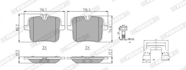 Brake Pad Set, disc brake (FDB5302)