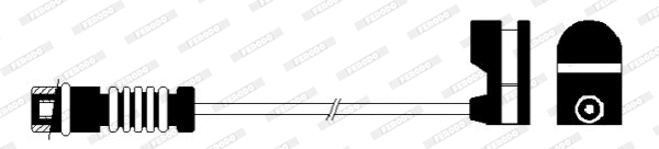 Warning Contact, brake pad wear (FWI287)