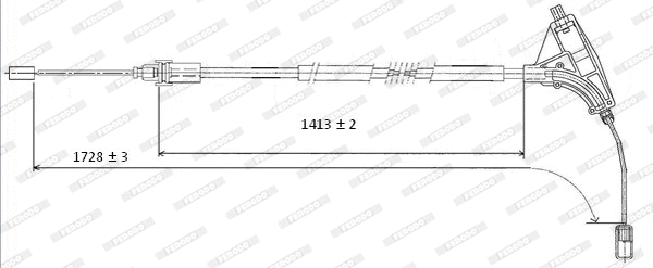 Cable Pull, parking brake (FHB432416)
