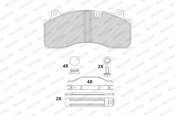 Brake Pad Set, disc brake (FCV1815BFE)