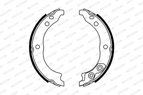 Brake Shoe Set, parking brake (FSB680)
