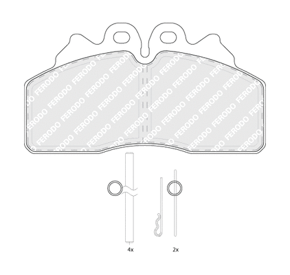 Brake Pad Set, disc brake (FCV4254B)