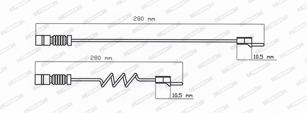 Warning Contact, brake pad wear