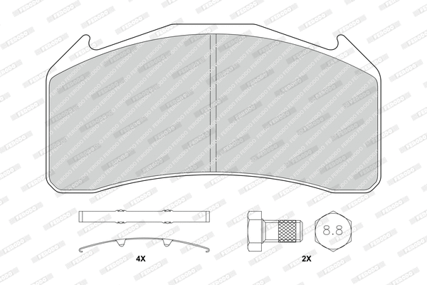 Brake Pad Set, disc brake (FCV1386B)