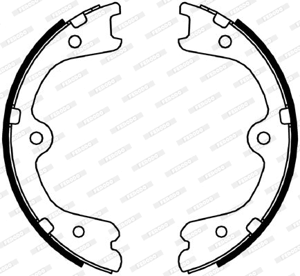 Brake Shoe Set, parking brake (FSB4054)