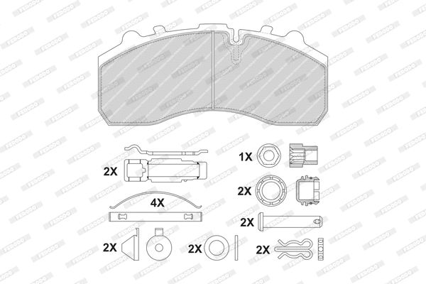Brake Pad Set, disc brake (FCV1373BHD)