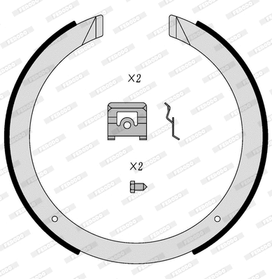 Brake Shoe Set, parking brake (FSB4157)