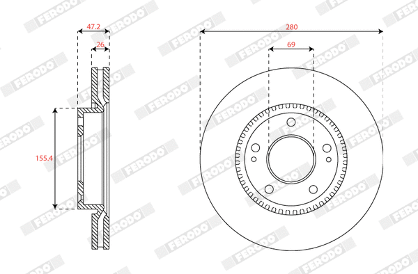 Brake Disc (DDF2088C)